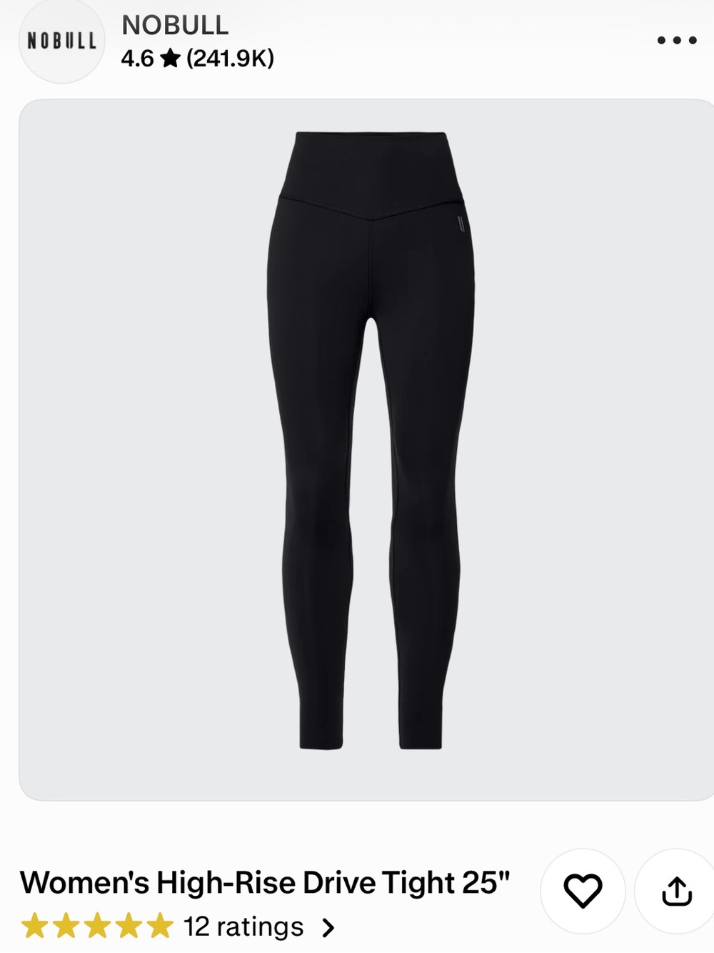 Women's High-Rise Drive Tight 25" Size Medium